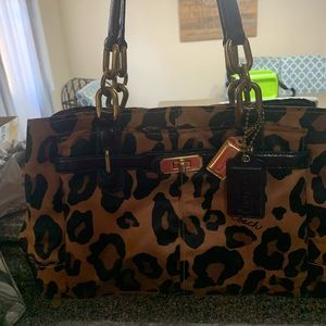 Animal print Coach purse